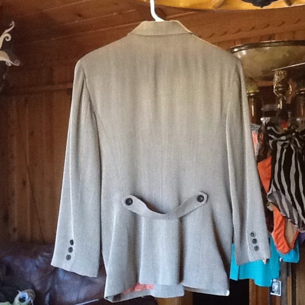 SZ10/12 100% Wool taupe tweed jacket Anne Taylor